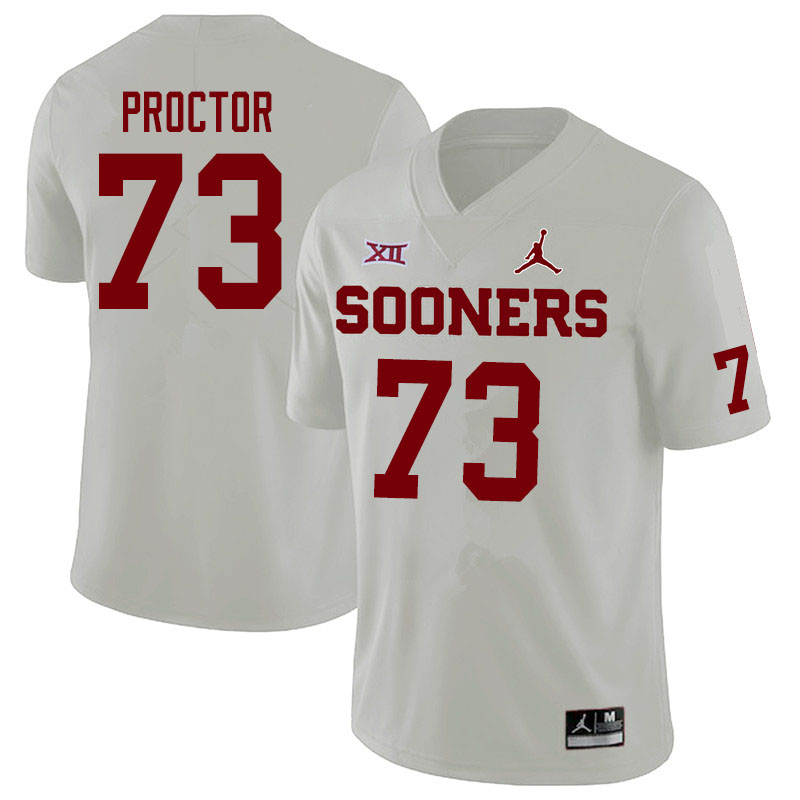 Jordan Brand Men #73 R.J. Proctor Oklahoma Sooners College Football Jerseys Sale-White